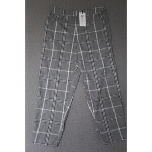 Object Ladies 42 penny pants plaid gray‎ carrier works straight leg